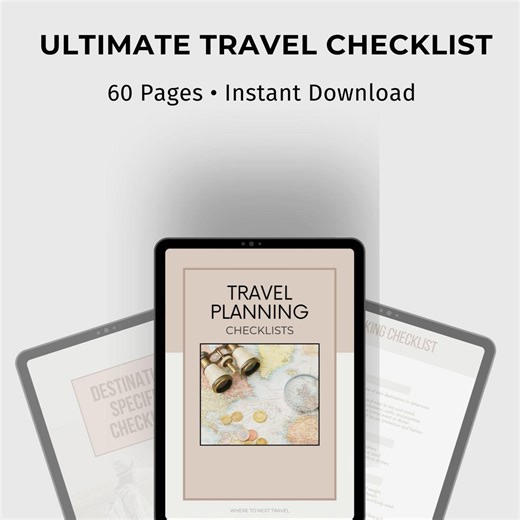Ultimate Travel Checklist Printable | 60-page Travel Planning & Packing Guide | Digital Download - Etsy