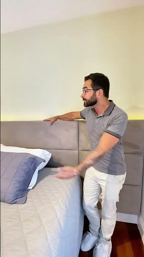 Cabeceira de Cama Modular para Cama King Size Parede a Parede - Designer Único