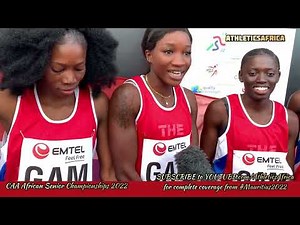Gina Bass leads Team Gambia to Women 4x100m Bronze medal - African Championships Mauritius 2022