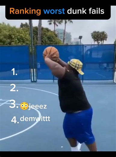Ranking worst dunk fails 😅💀 #funny #hilariousfails #dunk #relatable