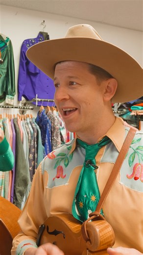 Yodeling, western swing band Farmer & Adele music clip full of vibrant cowboy colours filmed in Nashville Tennessee in a vintage western wear store last year playing track 'Lone Cowboy'. | Bopflix Films