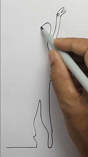 How to Draw a Ballet Dancer in a Single Line #drawing #singleline #art #drawingtutorial #easydrawing