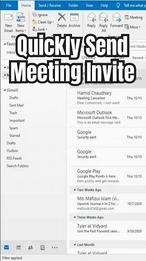 Create Meeting Invite in Outlook