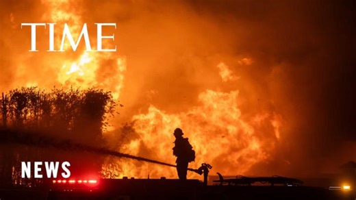 16K views · 98 reactions | Fierce wildfires are raging in the Los Angeles area, fueled by powerful Santa Ana winds, sending residents fleeing from burning homes through flames, ferocious winds and towering clouds of smoke. https://ti.me/3DMsc61 | TIME | Facebook