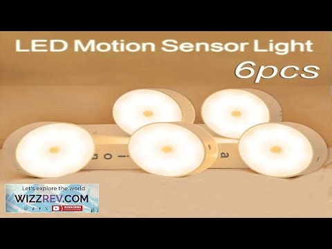 PIR Motion Sensor LED Night Light USB Rechargeable Night Lamp For Kitchen