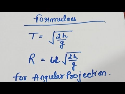 horizontal and angular projectile motion formulas | class 11 physics | live stream #biswanpathshala