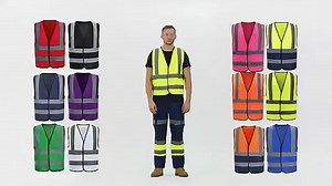 Reflective Safety Vest Clothing Customized Logo High Brightness Reflective Strip ANSI Class 2 Waterproof ENISO20471 Certified