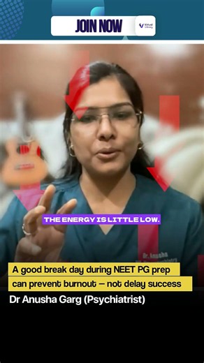 A good break day during NEET PG prep can prevent burnout - not delay success-Dr Anusha Garg