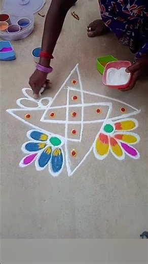 simple daily kolam with design