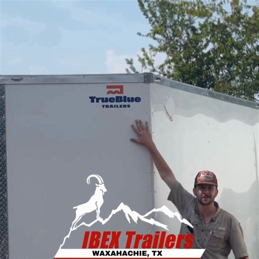 Texas built TrueBlue enclosed trailers available now at Ibex Trailers in Waxahachie, TX. Delivery available! | IBEX Trailers