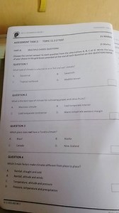 GR 11 Geography: Assessment Task 2 Topic 11.2.2 Test - Multiple... | Filo