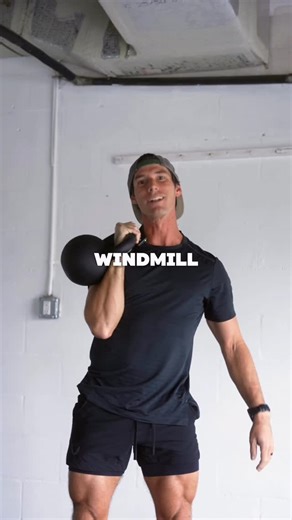 Adam Gooch - Kettlebell Workouts on Instagram: "The best core and mobility exercise, and how to do it! The windmill is (IMO) the best overall mobility exercise for anyone looking to improve core stability and strength while working on hip and shoulder mobility. While it’s a great exercise, to get the most out of it, you have to do it right! The windmill is a hinge, remember “it’s all in the hips” that loads each side unilaterally. Not just that but it can easily be progressed and is a great way 