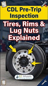 3K views · 43 reactions | CDL Pre-Trip Inspection: Tires, Rims & Lug...