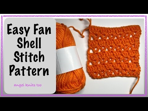 How to Crochet Easy Fan shell stitch | Beginner friendly