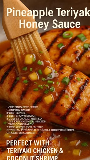 🍍 PINEAPPLE TERIYAKI HONEY SAUCE 🍍 Sweet, tangy, and tropical! This glossy golden glaze brings sunshine flavor to every bite — perfect for grilled chicken, coconut shrimp, or even roasted veggies. A quick mix, a short simmer, and pure island magic. 🌺🔥 #bychefkhengchea #fypageシ #fypシ #fyp #recipe #food #sauce #grilledchicken #homemadesauce #easyrecipes #recipesharing #lifehacks #fblifestyle #kitchenhacks #sweetandsavory #chefkhengchea | Kheng Chea