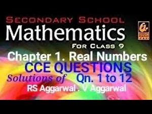 RS Aggarwal Class 9 Chapter1. Real Numbers : CCE – MCQs Qn. 1 to Qn.12 Solutions | Class 9 CCE QNs