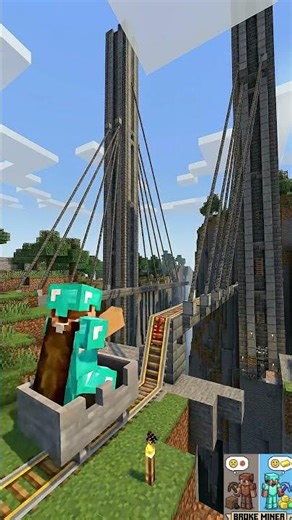 Building the ULTIMATE Mega Bridge in Minecraft! 🌉 #shorts #shortvideo #minecraft