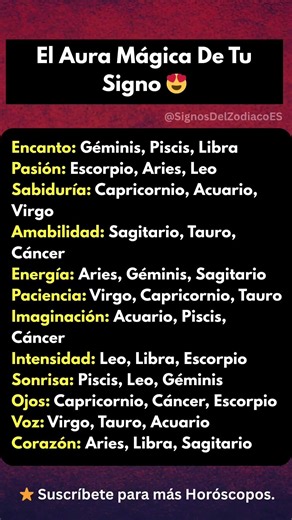 El Aura Mágica De Tu Signo 😍 #astrología #signoszodiacales #zodiacales #signos
