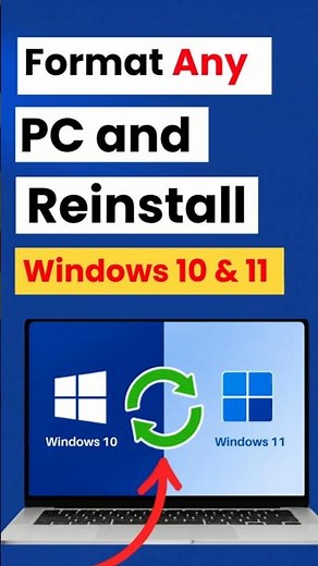 Format Any PC & Reinstall Windows! 🔥 #shorts