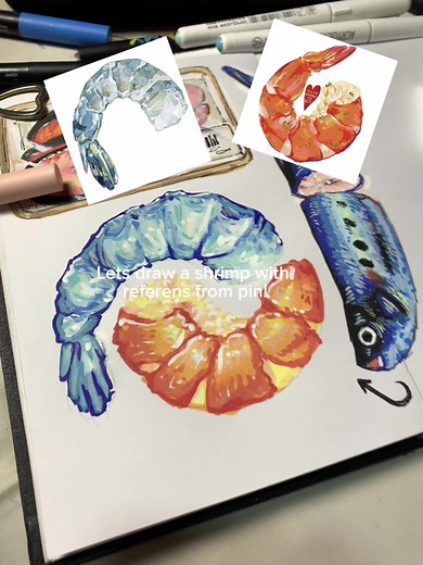 Learn to Draw a Shrimp Step by Step