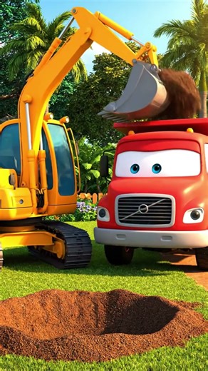 Xe Múc & Xe Tải Đào Ao Thần Tốc – Cứu Cả Khu Vườn