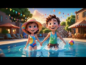 Pool Party Song | Fun Pool Dance for Kids | Splash and Swim Along!