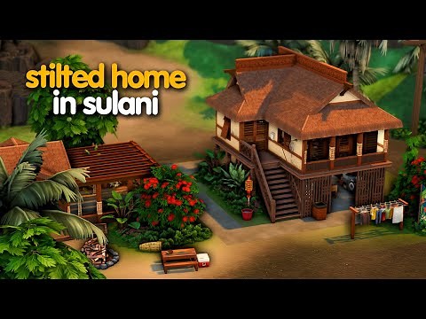 Stilted Home in Sulani 🌋 The Sims 4 Speed Build || Save File