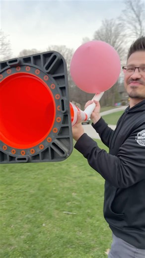 Mega 8.5” cone PVC balloon horn #diy #airhorn #balloon #science #pvc