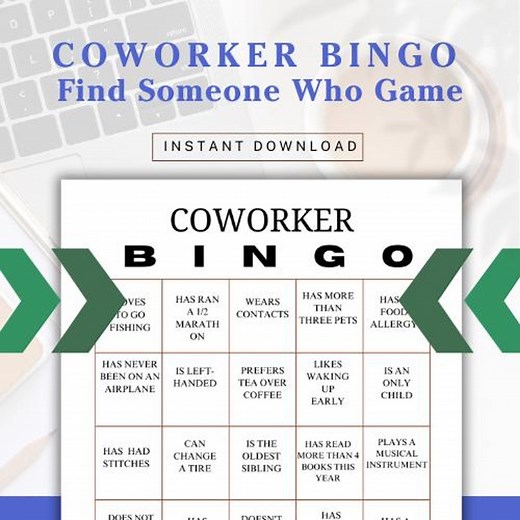 Coworker Bingo, Work Bingo, Office Bingo Printable, Bingo Game for Coworkers, Team Building Game, Icebreaker Game, Teambuilder - Etsy