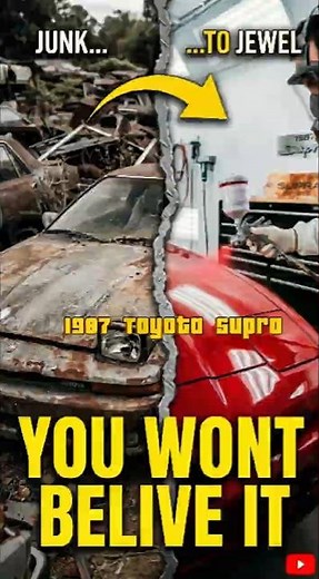 ASMR car restoration of a rusty 1987 Toyota Supra