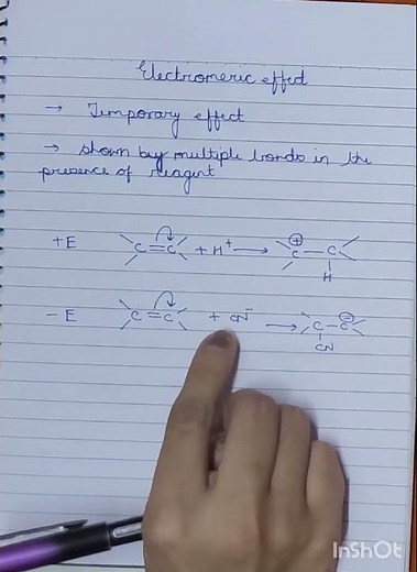 Electromeric effect. #chemistry #electromeric #effects #organicchemistry #inorganicchemistry
