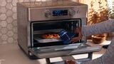 Check The Home Depot's Q&A Before Buying: GE Stainless Steel Digital Air Fryer Toaster Oven with 8 Cooking Modes