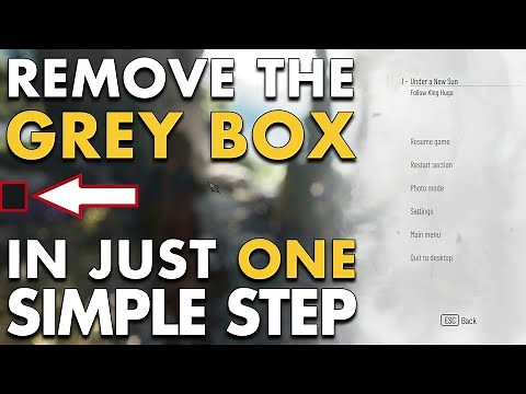 How to Remove the Grey Box on Screen In-Game (Windows 10/11)