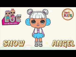 How To Draw Snow Angel LOL Surprise Dolls Step By Step Tutorial EASY