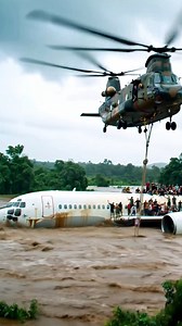 Helicopter Rescues Passengers Trapped on Sinking Plane | World Disaster