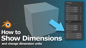 Blender Show Dimensions and Change Units to cm or mm