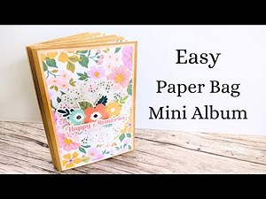 How to Make a Paper Bag Mini Album with Pockets| LIVE Tutorial