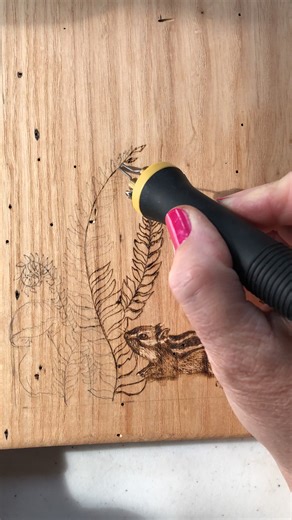 Big project continued.., Ashe is not an easy wood to burn on, gotta take your time to get a good burn.. we will see.. #nature #artist #pyrography #handmade #ashe