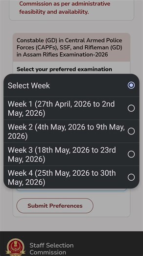 SSC GD 2026 WEEK PREFERENCE SELECTION #sscgdexam #WEEKSELECTION #ssc #sscexam #motivation #phonk
