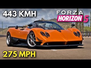 Forza Horizon 5 | 275 MPH (443 KMH) Pagani Zonda Cinque Roadster Tune Setup | FH5 Speed Build Guide