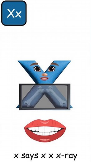 Animated Alphabet Song - Step 6 (letter x)