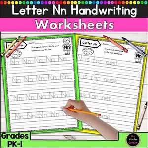 Letter N Handwriting Worksheets Kindergarten Alphabet Writing Practice Pages