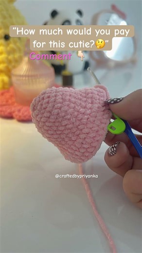 How much would you pay for this?🌸#craftedbypriyanka #crochet #youtubeshorts #crochetkeychains #love