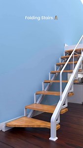 2M views · 17K reactions | Hidden folding stairs idea, a great option for small apartments ✨ • • #smallapartment #staircasedesign #hiddenstairs #foldingstairs | Tiffany Design Studio | Facebook
