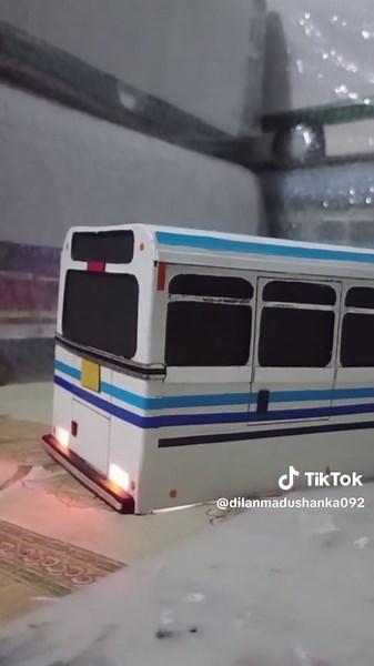 Miniature Handmade Bus Model Creation