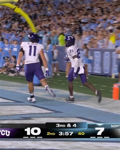 TCU PICK-SIX TO TAKE A 17-7 LEAD IN CHAPEL HILL 😱 Watch TCU vs. North Carolina on ESPN and the ESPN App: https://es.pn/watchcfb | ESPN