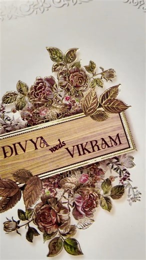 Elegant Floral Wedding Invitation Card at just 9/-rs #kingofcards #weddinginvitation #indianwedding