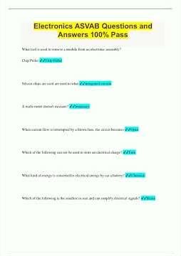 Electronics ASVAB Questions and Answers 100 Pass2277