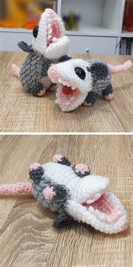 Screaming opossums Crochet Pattern - Ilovecrafts
