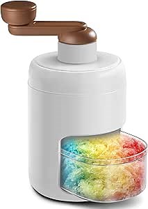 Snow Cone Machine Manual, Shaved Ice Maker Machine for Home, Ice Shaver Hand Crank, Slushy Maker Machine, Ice Crusher for Snow Cones, Ideal for Outdoor Picnics, Portable